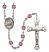 Virgen de la Divina Providencia Engravable Rosary with Amethyst Beads