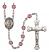 San Peregrino Engravable Rosary with Amethyst Beads