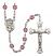 Saint Raymond Nonnatus Engravable Rosary with Amethyst Beads