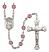 Saint Raphael the Archangel Engravable Rosary with Amethyst Beads