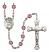 Saint Sebastian Engravable Rosary with Amethyst Beads