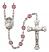 Saint Thomas the Apostle Engravable Rosary with Amethyst Beads