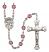 Angel de la Guardia Engravable Rosary with Amethyst Beads