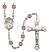 Saint Leo the Great Engravable Rosary with Amethyst Beads