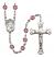 Saint Vincent de Paul Engravable Rosary with Amethyst Beads