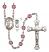 Saint Christopher and Volleyball Rosary with Amethyst Beads