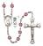 Saint Christopher and Gymnastics Rosary with Amethyst Beads