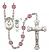 Saint Christopher and Dance Rosary with Amethyst Beads