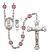 Saint Christopher and Lacrosse Rosary with Amethyst Beads