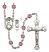 Saint Christopher and Softball Rosary with Amethyst Beads