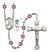 Saint Christopher and Track & Field Rosary with Amethyst Beads