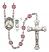 Saint Christopher and Baseball Rosary with Amethyst Beads