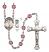 Saint Christopher and Golf Rosary with Amethyst Beads