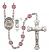 Saint Christopher and Swimming Rosary with Amethyst Beads