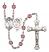 Saint Sebastian and Golf Rosary with Amethyst Beads