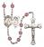 Saint Sebastian and Basketball Rosary with Amethyst Beads