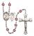 Saint Sebastian and Soccer Rosary with Amethyst Beads