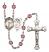 Saint Sebastian and Tennis Rosary with Amethyst Beads