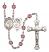 Saint Sebastian and Martial Arts Rosary with Amethyst Beads