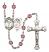 Saint Sebastian and Cheerleading Rosary with Amethyst Beads