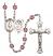 Saint Sebastian and Dance Rosary with Amethyst Beads