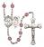 Saint Sebastian and Field Hockey Rosary with Amethyst Beads