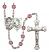 Saint Cecilia and Marching Band Rosary with Amethyst Beads