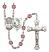 Saint Cecilia and Choir Rosary with Amethyst Beads