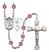 Saint Rita and Baseball Rosary with Amethyst Beads