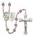 Saint Kateri and Equestrian Rosary with Amethyst Beads