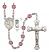 Saint Christopher and Surfing Rosary with Amethyst Beads