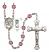 Saint Christopher and Motorcycle Rosary with Amethyst Beads