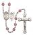 Saint Sebastian and Volleyball Rosary with Amethyst Beads