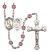 Saint Sebastian and Rugby Rosary with Amethyst Beads