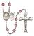 Saint Sebastian and Fishing Rosary with Amethyst Beads