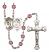 Saint Sebastian and Archery Rosary with Amethyst Beads