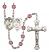 Saint Sebastian and Rodeo Rosary with Amethyst Beads