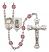 Saint Christopher and Fishing Rosary with Amethyst Beads