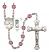 Saint CHRISTOPHER and Water Polo-Women Rosary with Amethyst Beads