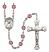 Saint John Neumann Engravable Rosary with Amethyst Beads