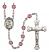 Saint Isaac Jogues Engravable Rosary with Amethyst Beads