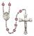 Saint Gertrude of Nivelles Engravable Rosary with Amethyst Beads