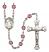 Saint Joseph the Worker Engravable Rosary with Amethyst Beads