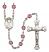 Saint Dominic Savio Engravable Rosary with Amethyst Beads