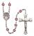 Virgen del Carmen Rosary with Amethyst Beads