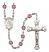 Saint Angela Merici Engravable Rosary with Amethyst Beads