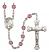 Saint Amelia Engravable Rosary with Amethyst Beads