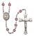 Corazon Inmaculado de Maria Engravable Rosary with Amethyst Beads