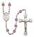 Saint Dunstan Engravable Rosary with Amethyst Beads