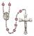 Saint Eustachius Engravable Rosary with Amethyst Beads